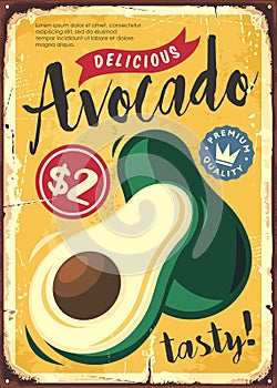 Locally grown avocado vector illustration layout photo