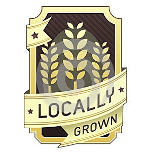 Locally grown food label