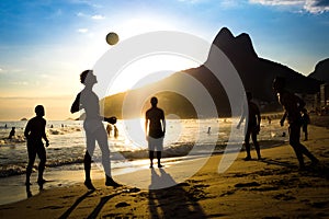 Locals Playing Soccer at Ipanema Beach, Rio de Janeiro, Brazil