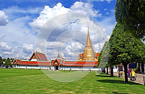 Locals Workers in Royal Palace in Bangkok