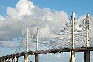 Cable-stayed bridge between Aracaju and Barra dos Coqueiros, in northeastern Brazil. photo