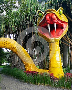 Eyeslash snake gigant figure in Costa Rica photo