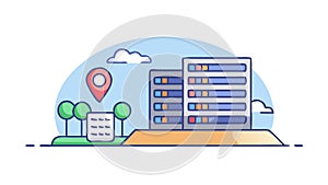 Location Based Data, Geospatial Analytics, vector design Generative AI