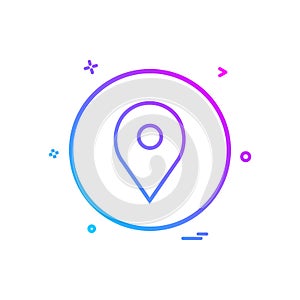 location basic icon vector design