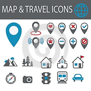 Location and destination icons