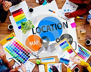 Location Destination Navigation Map Direction Concept