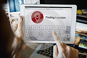 Location Finder Map Application Concept