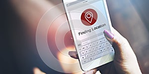 Location Finder Map Application Concept