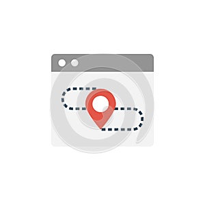 Location flat vector  icon