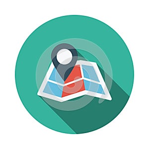 Location flat vector  icon