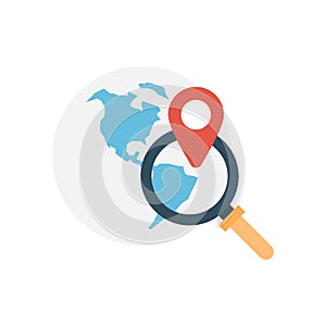 Location flat vector  icon