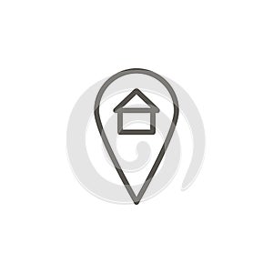 Location, house, home vector icon. Simple element illustration from UI concept. Location, house, home vector icon. Real estate