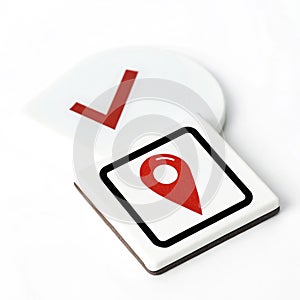 Location icon with check mark