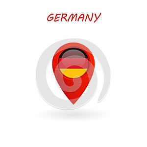 Location Icon for Germany Flag, Vector