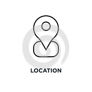 location icon. gps marker concept symbol design, vector illustra
