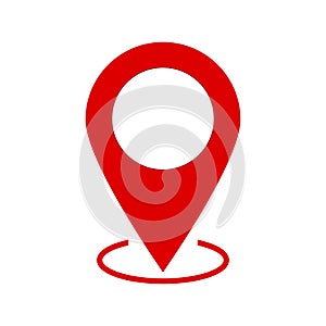 Location icon, gps marker symbol, map pin icon