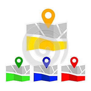 Location icon. Map pin icon vector. Map icon. Map marker vector. Isolated vector. Vector logo. Web location point, pointer. World