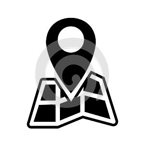 Location icon on the map. Vector illustration eps 10