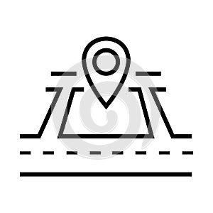 Location icon on the map. Vector illustration eps 10