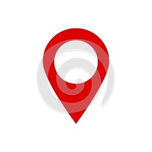 Location icon for map. Vector pointer on isolated background. Pin icon position.Red location symbol. vector isolated