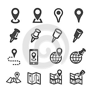 Location icon set
