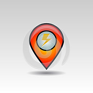 Location icon thunder