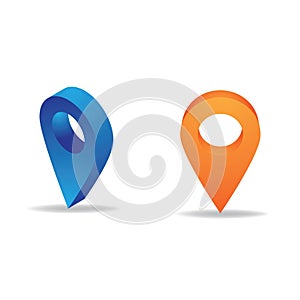 location icon Vector Illustration design Logo