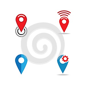 location icon Vector Illustration design Logo