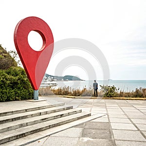 Location isolated on white background