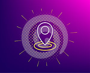 Location line icon. Map pointer sign. Vector