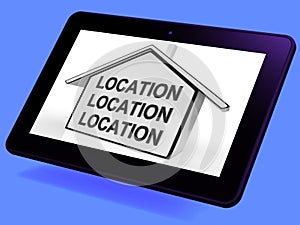 Location Location Location House Tablet Shows Prime Real Estate