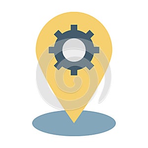 Location management, Gps management, location marker, location settings fully editable vector icon