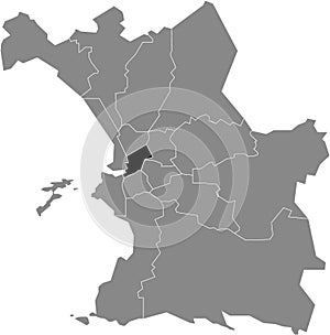 Location map of the 1st Arrondissement of Marseille, France
