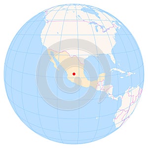 Location Map of Aguascalientes Int. Airport, AGU (Aguascalientes, Mexico)