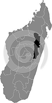 Location map of the Alaotra Mangoro region of Madagascar