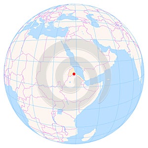 Location Map of Asmara Int. Airport (Anseba, Eritrea). IATA-code ASM