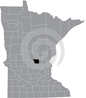 Location map of the Benton County of Minnesota, USA