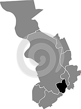 Location map of the Berchem district of Antwerp, Belgium