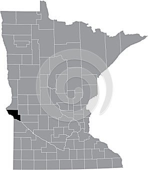 Location map of the Big Stone County of Minnesota, USA