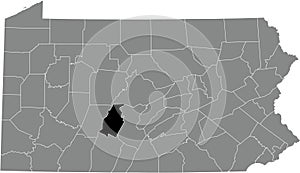 Location map of the Blair County of Pennsylvania, USA