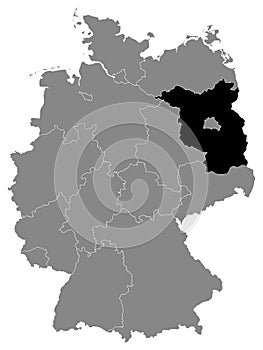 Location Map of Brandenburg Federal State photo