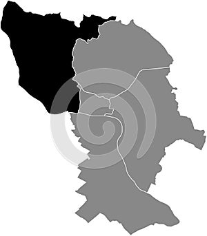 Location map of the Bratislava IV district of the city of Bratislava, Slovakia