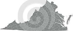 Location map of the Bristol independent city of Virginia, USA photo