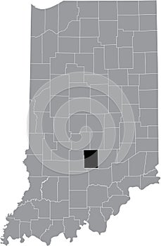 Location map of the Brown County of Indiana, USA