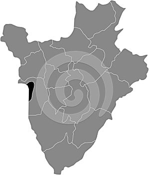 Location map of the Bujumbura Mairie province