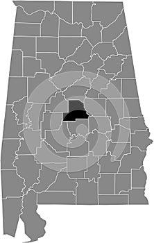 Location map of the Chilton county of Alabama, USA photo