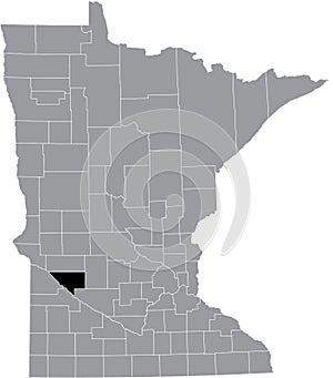 Location map of the Chippewa County of Minnesota, USA