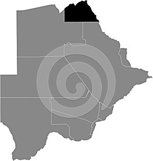 Location map of Chobe district