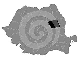 Location Map of County BacÄƒu