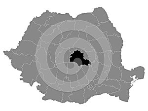 Location Map of County BraÈ™ov